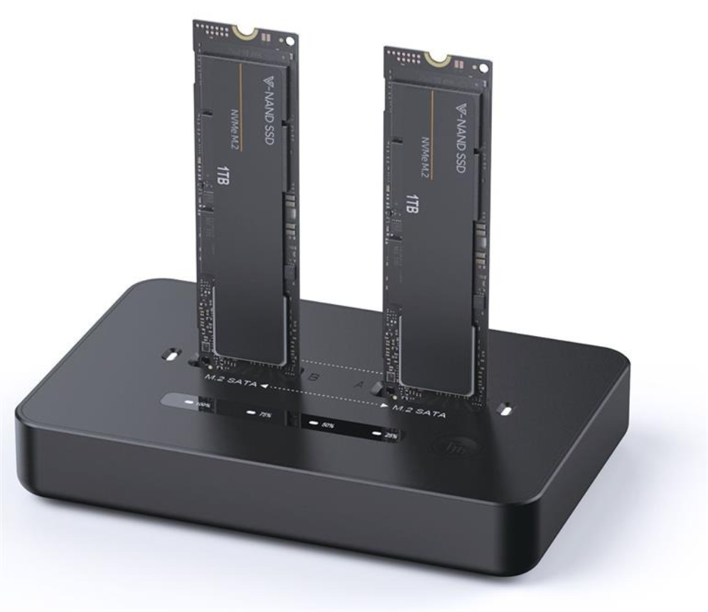 DOCK GEMBIRD DD2-U3M2 USB-C USB-C GRIS