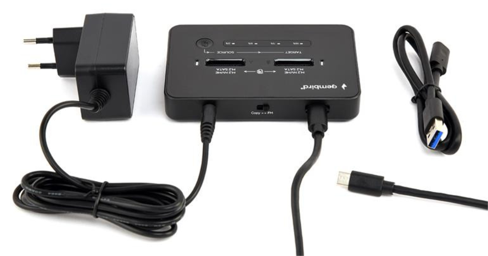 DOCK GEMBIRD DD2-U3M2 USB-C USB-C GRIS - detalle