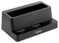 TooQ Docking Station USB-C 3.2 Gen 2 Dos Bahías para SSD M.2 NVMe + Bahía para 2.5"- 3.5" para HDD + Clonador. Negro