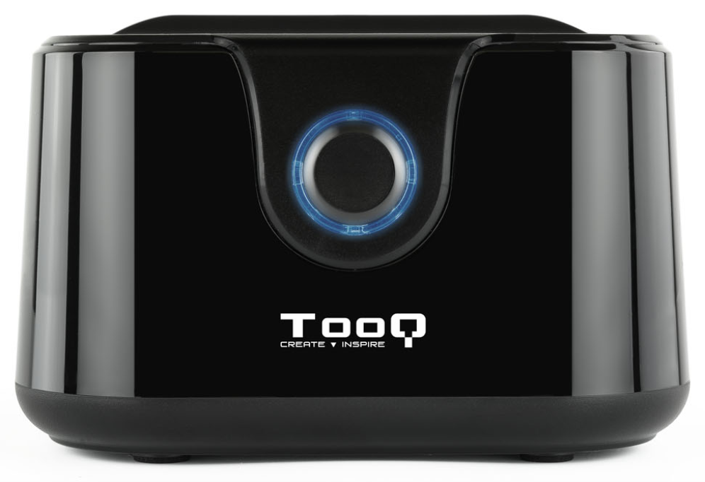 DOCK TOOQ TQDS-802B 2xSATA 2,5"/3,5" USB 3.0, CLONE OTB NEGRO - detalle