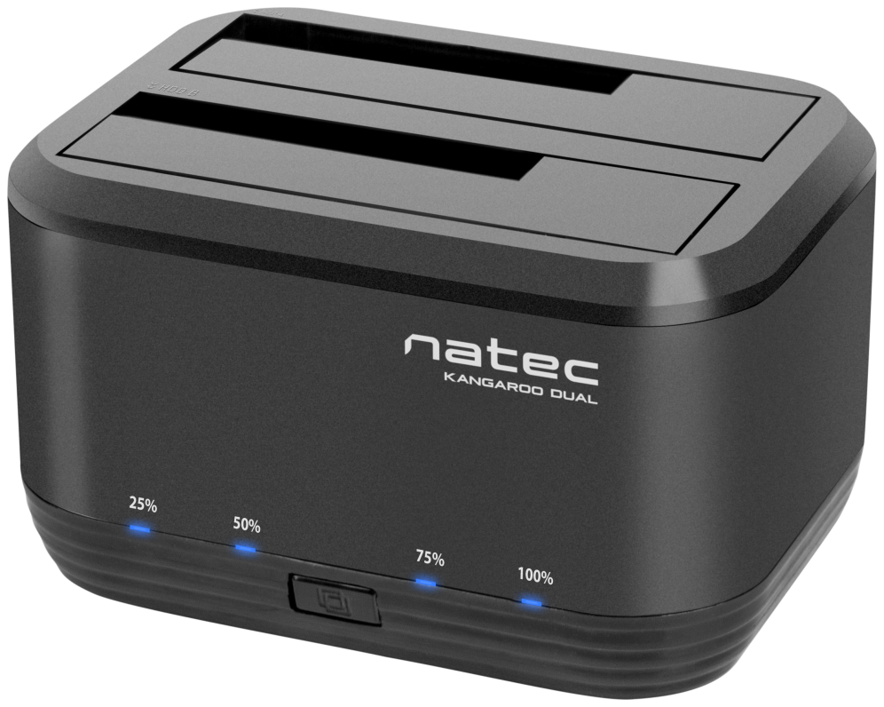 DOCKING STATION NATEC KANGAROO DUAL USB 3.0 SATA NEGRA