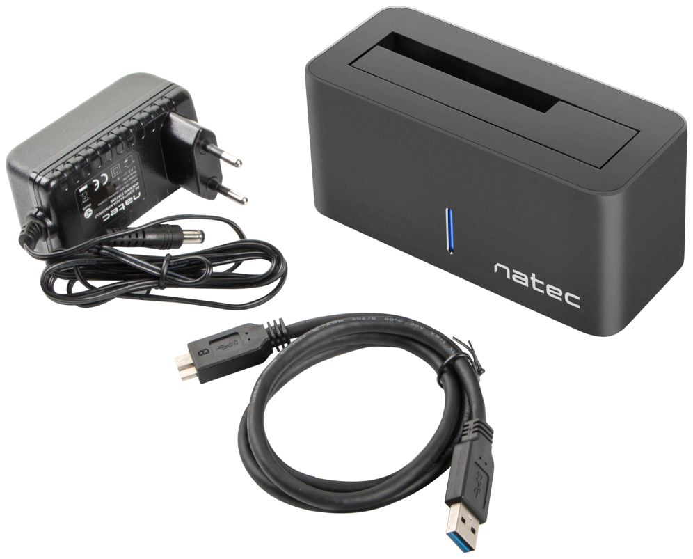 DOCKING STATION NATEC KANGAROO USB 3.0 SATA NEGRA - detalle