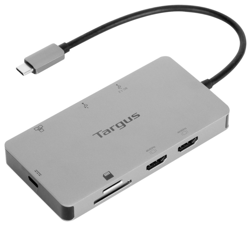 DOCKING STATION TARGUS TIPO C A HDMI 2.0 X2 USB-A X2 PLATA