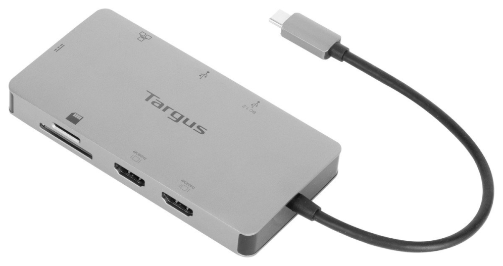 DOCKING STATION TARGUS TIPO C A HDMI 2.0 X2 USB-A X2 PLATA - detalle