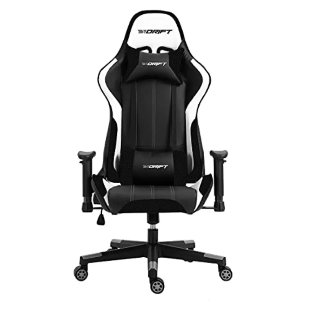 DRIFT DR175 Silla para videojuegos universal Asiento acolchado Negro. Blanco