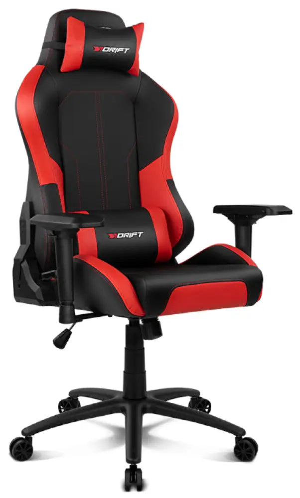 DRIFT DR250 Silla para videojuegos de PC Asiento acolchado tapizado Negro. Rojo
