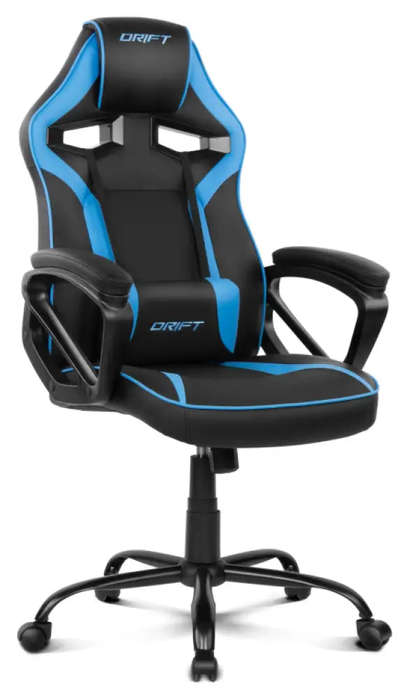DRIFT DR50 Silla para videojuegos de PC Asiento acolchado tapizado Negro. Azul