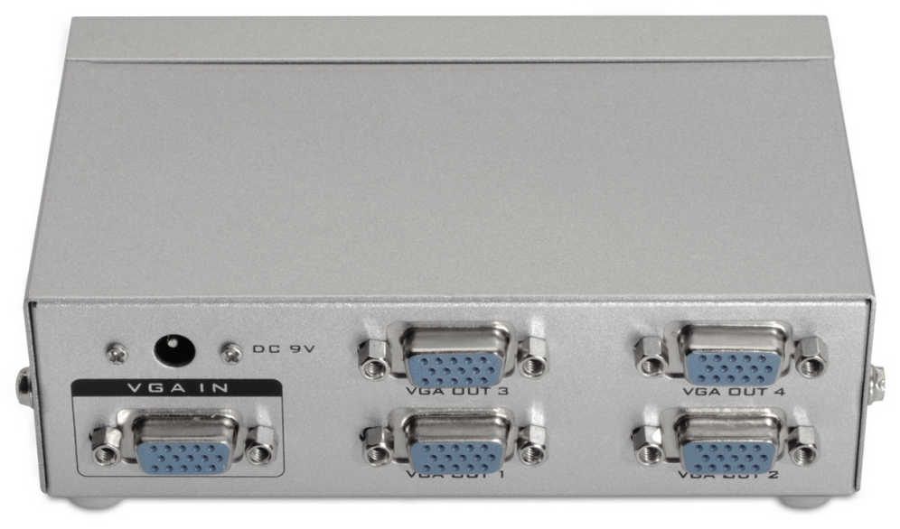 DUPLICADOR AISENS SVGA PARA 4 MONITORES CON ALIMENTACION