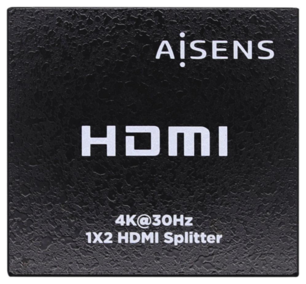 DUPLICADOR HDMI AISENS 4K30HZ 1x2 CON ALIMENTACION NEGRO