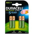 Pilas recargables AAA DURACELL HR03 de 900mAh en blister de 4, batería recargable para dispositivos electrónicos.