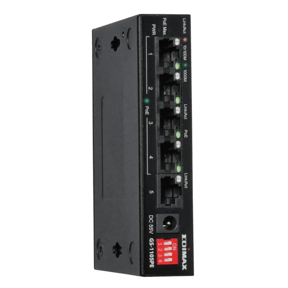 Edimax GS-1105PE Swithc 5xGbE (4PoE+) LR - detalle