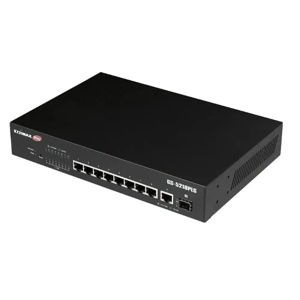 Edimax GS-5210PLG Switch 10xGbE LR PoE+ (1xSFP) - detalle