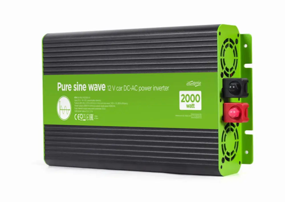 EnerGenie EG-PWC-PS2000-01 adaptador e inversor de corriente Auto 2000 W Negro. Verde