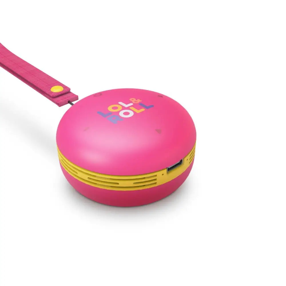 Altavoz portátil y dock Energy Sistem Lol&Roll Pop Kids en color rosa, diseñado para niños con un estilo divertido y compacto.
