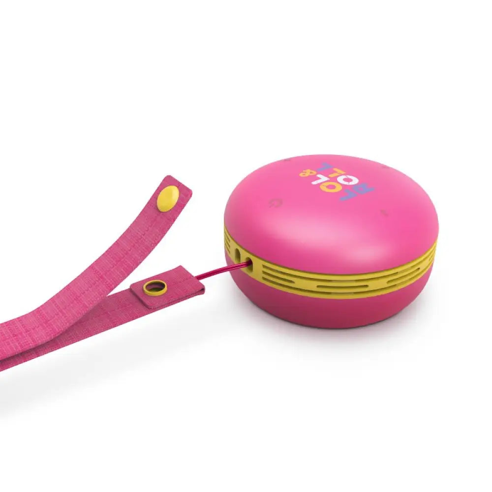 Altavoz portátil y dock Energy Sistem Lol&Roll Pop Kids en color rosa, con diseño divertido y compacto para niños