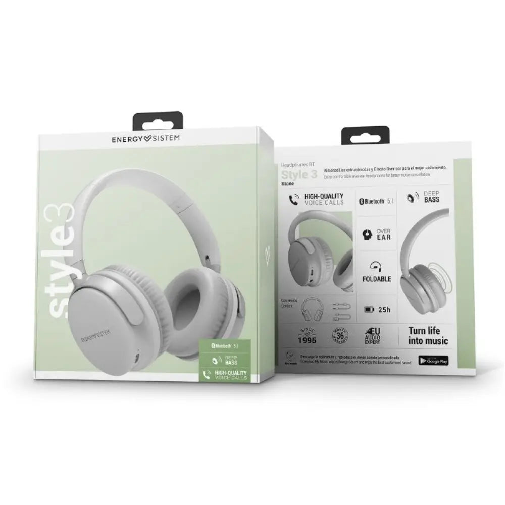 ENERGY SISTEM Auriculares BT Style 3 Stone - detalle