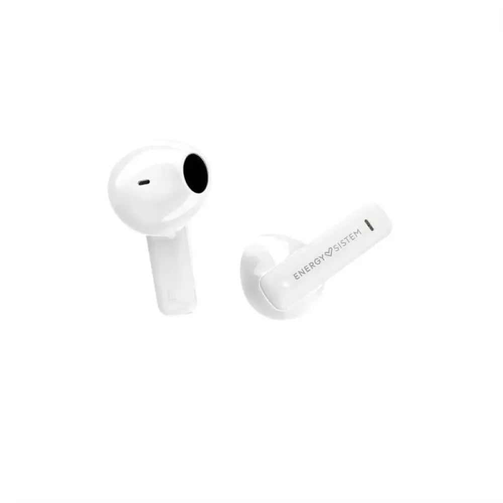 Auriculares Energy Sistem StreetMusic blancos con micrófono, diseño portátil y cómodo para escuchar música y llamadas.