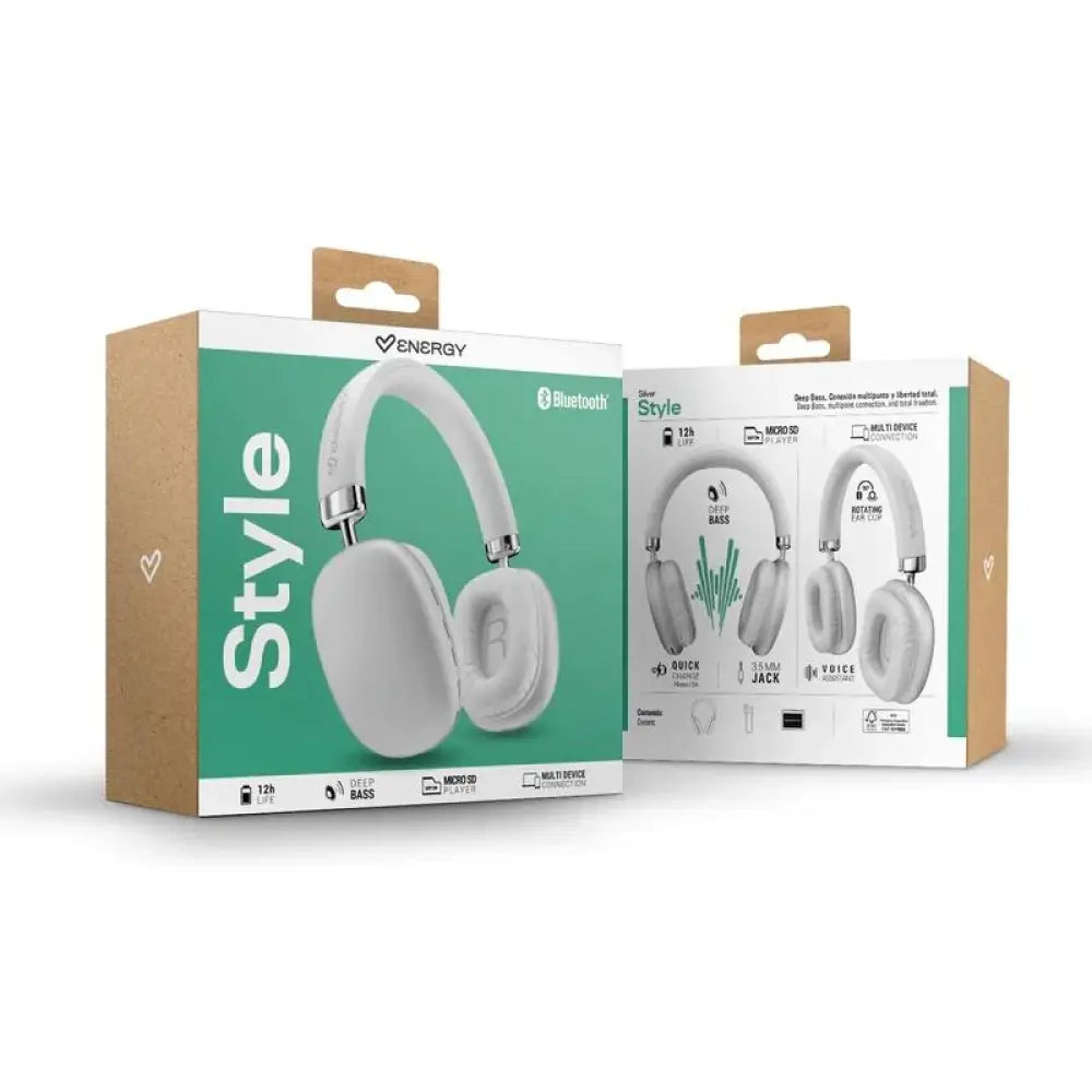 Energy Sistem Auriculares Style Silver BT - detalle