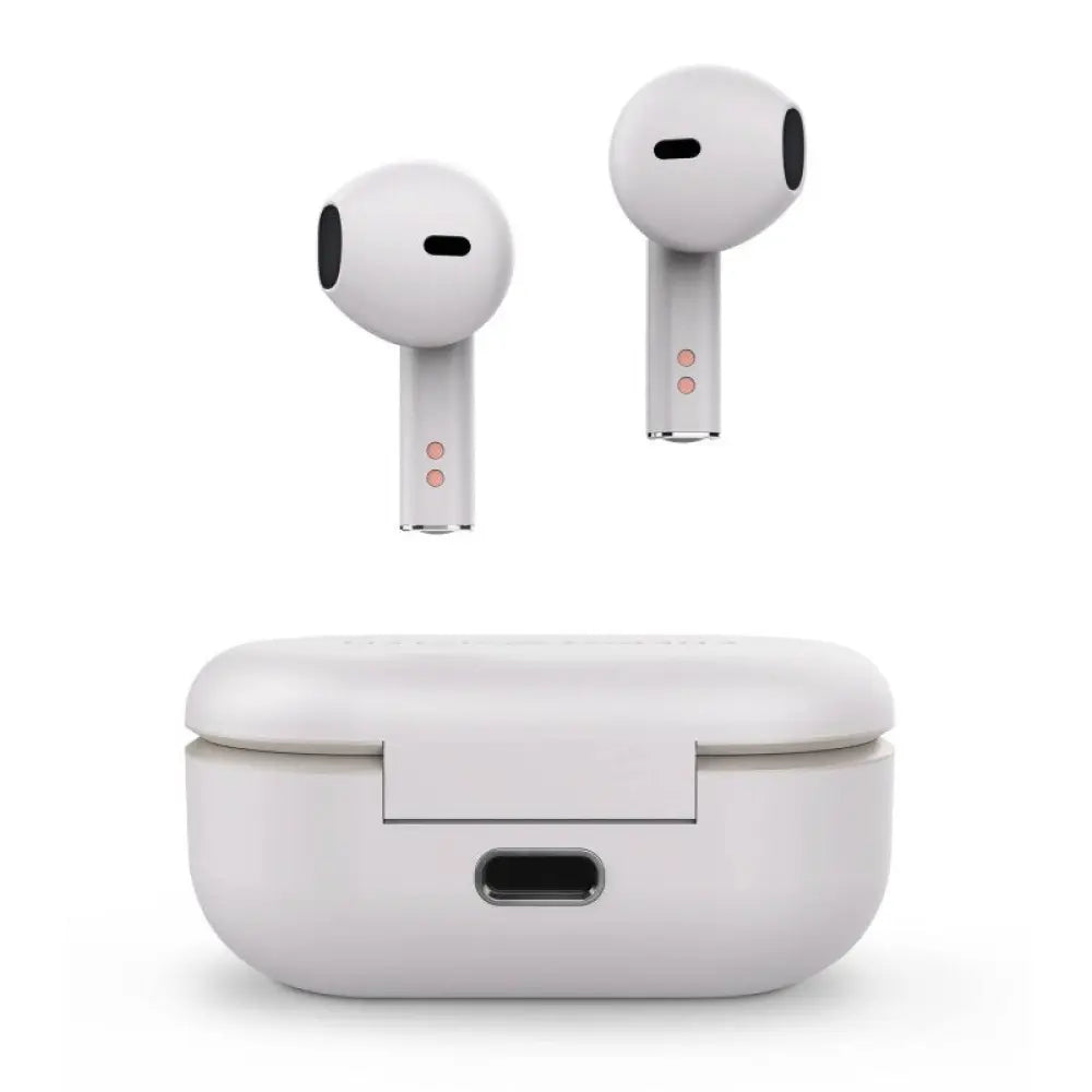 Auriculares Energy Sistem TW Style 4 Cream con micrófono, diseño cómodo y color crema para audio y llamadas claras.
