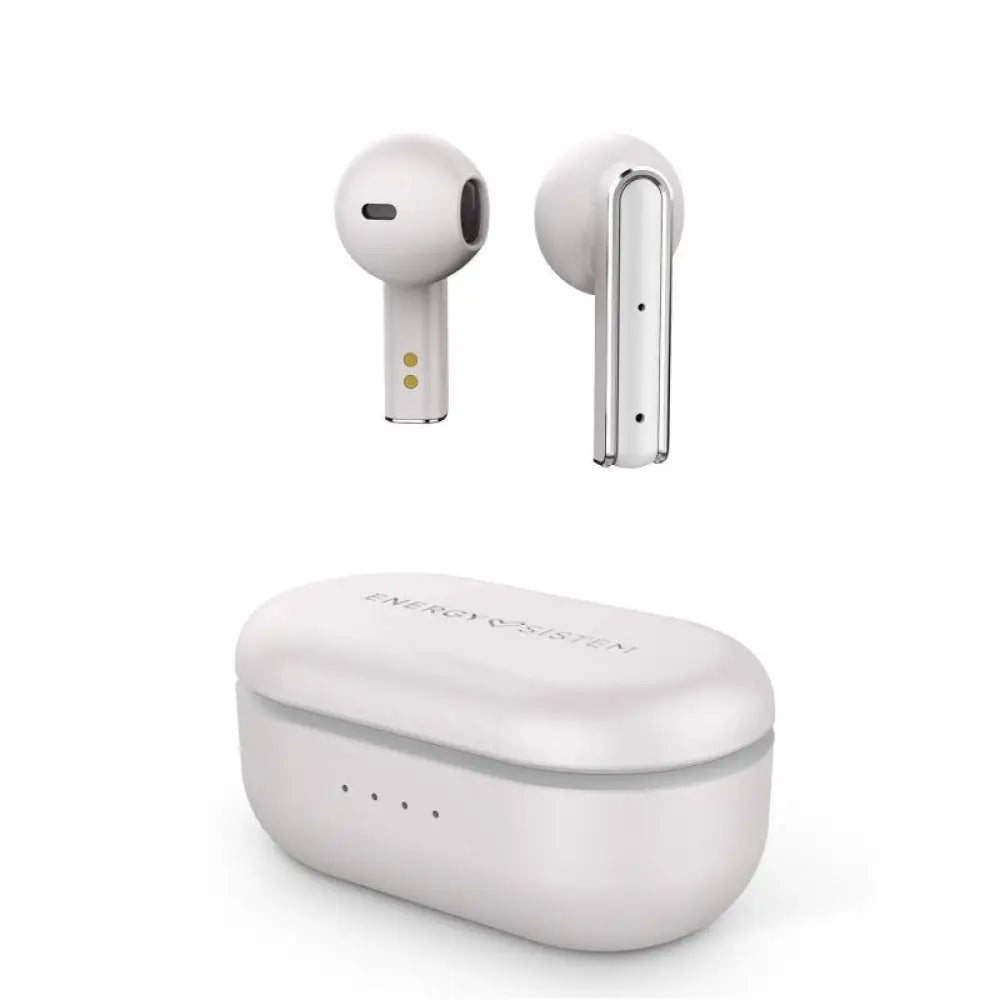 Auriculares ENERGY SISTEM TW Style 4 Cream con micrófono, diseño ergonómico y color crema para uso diario.