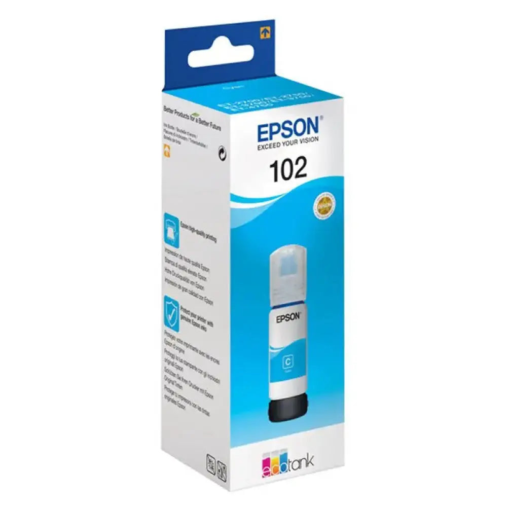 Epson Botella Tinta Ecotank 102 Cyan - detalle