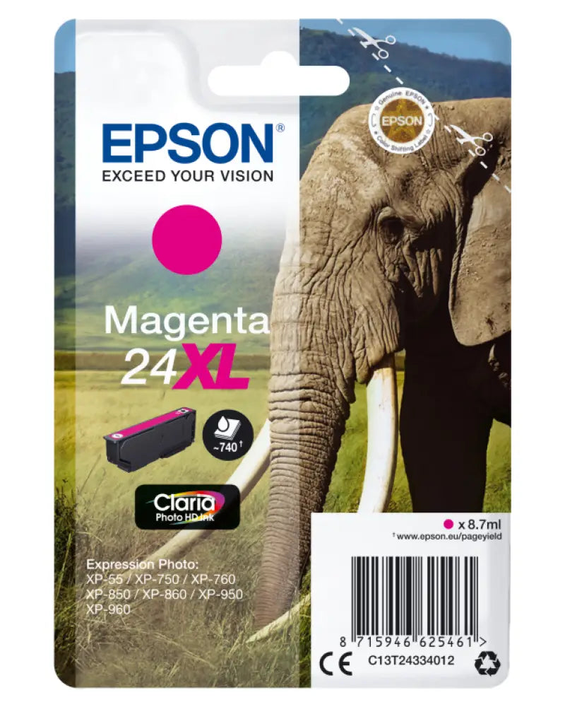 Epson Elephant C13T24334012 cartucho de tinta 1 pieza(s) Original Alto rendimiento (XL) - detalle