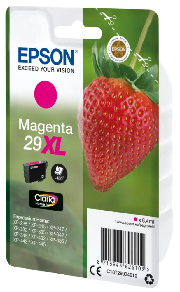 Epson Strawberry C13T29934012 cartucho de tinta 1 pieza(s) Original Alto rendimiento (XL) - detalle