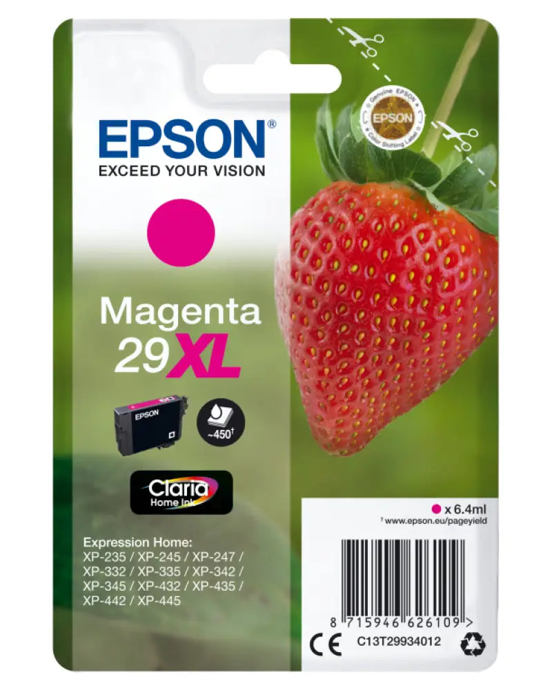 Epson Strawberry C13T29934012 cartucho de tinta 1 pieza(s) Original Alto rendimiento (XL) - detalle