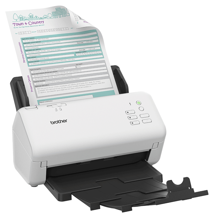 ESCANER BROTHER ADS4300NRE1 DUPLEX AUTOMATICO TARJETA RED - detalle