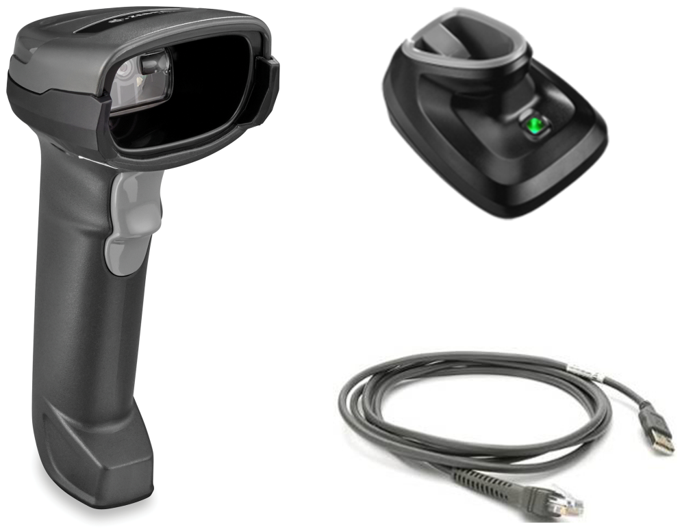 ESCANER ZEBRA DS2278 1D/ 2D NEGRA INALAMBRICO IMAGER+ CUNA USB KIT IP42 - detalle