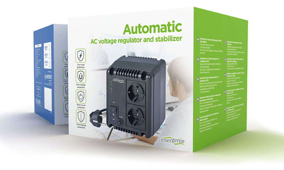 ESTABILIZADOR CORRIENTE GEMBIRD 220V - detalle