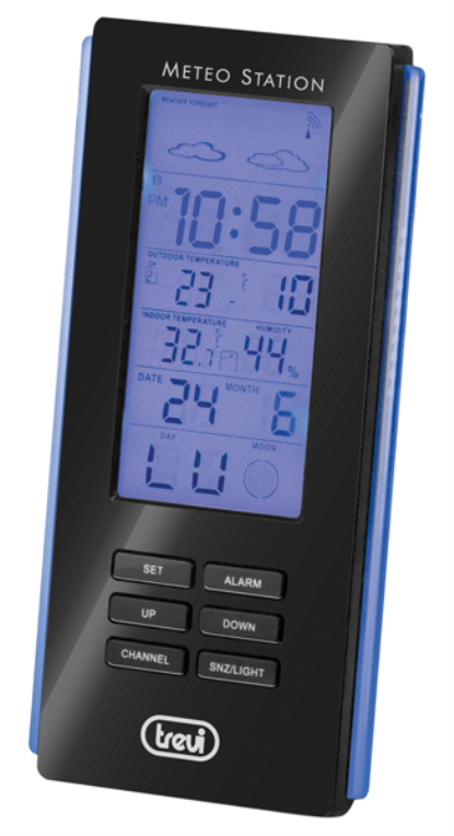 ESTACION METEOROLOGICA TREVI ME 3108 RC SENSOR EXTERNO NEGRO