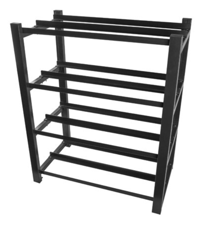 ESTANTERIA LANBERG BATERIAS UPS 830X454 2 FILAS 4 NIVELES 8 MARCOS FLAT PACK BK - detalle