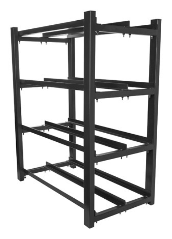 ESTANTERIA LANBERG BATERIAS UPS 830X454 2 FILAS 4 NIVELES 8 MARCOS FLAT PACK BK