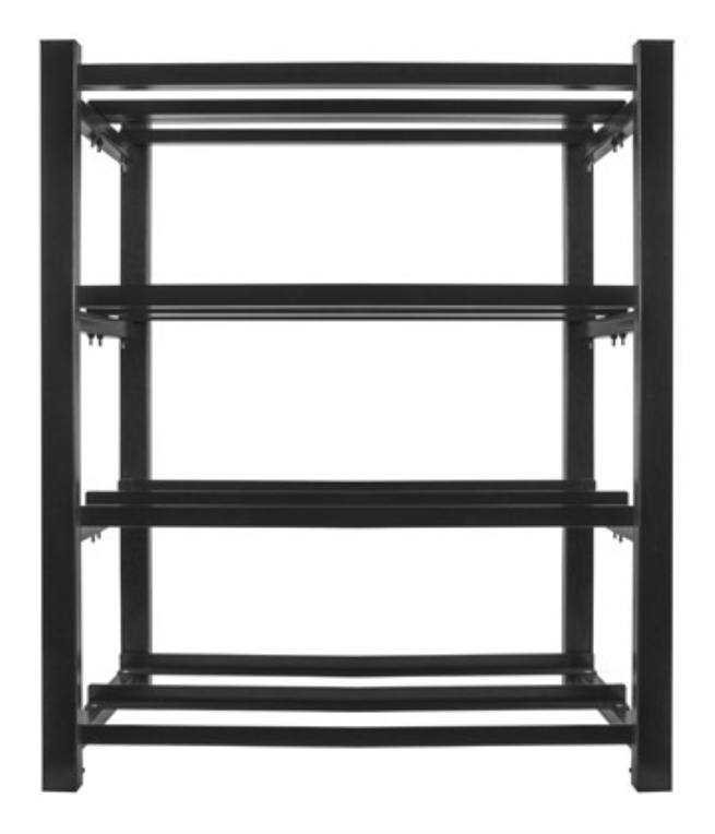 ESTANTERIA LANBERG BATERIAS UPS 830X454 2 FILAS 4 NIVELES 8 MARCOS FLAT PACK BK - detalle