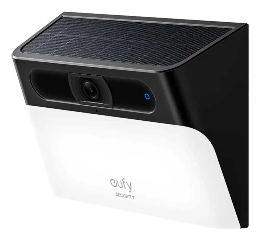Eufy Cámara solar con luz de pared Security S120. cámara solar inalámbrica exterior. cámara 2K. energía inagotable. luz 
