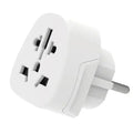 Adaptador de viaje universal EWENT, cargador compacto y compatible con múltiples enchufes internacionales.