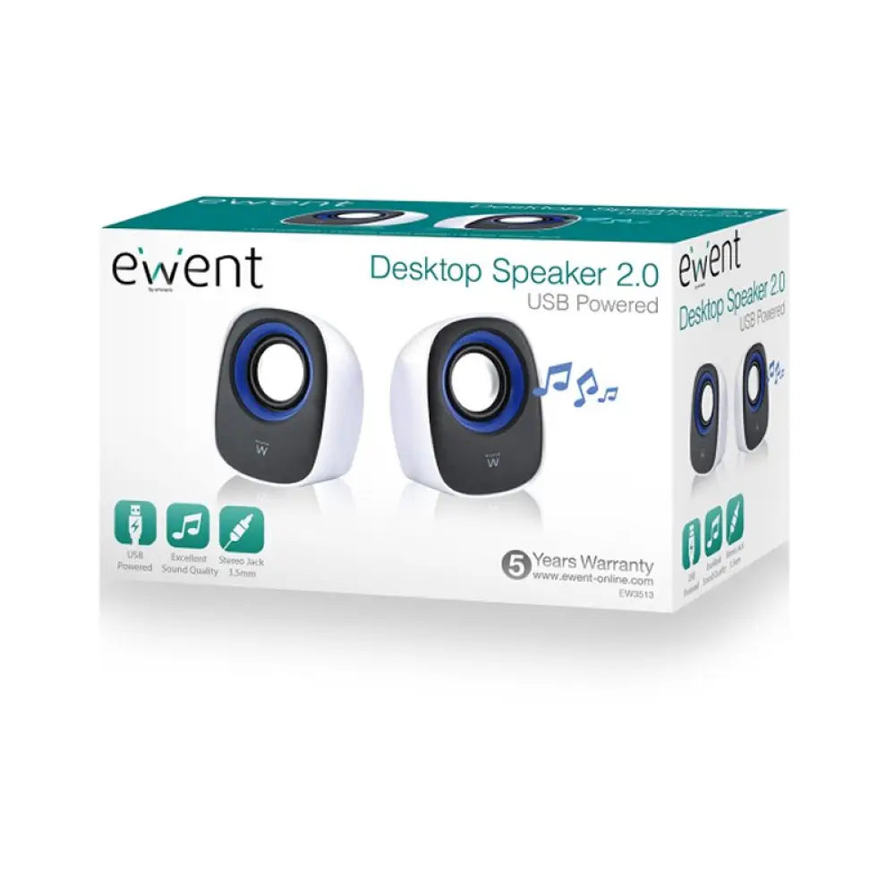 EWENT Altavoces escritorio 2.0 usb - detalle