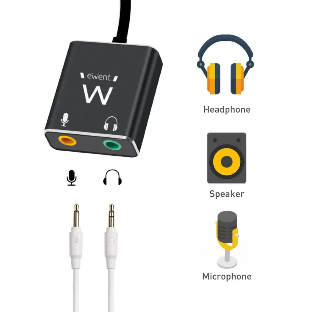 Ewent Cable adaptador de audio USB tipo C/ Jack - detalle