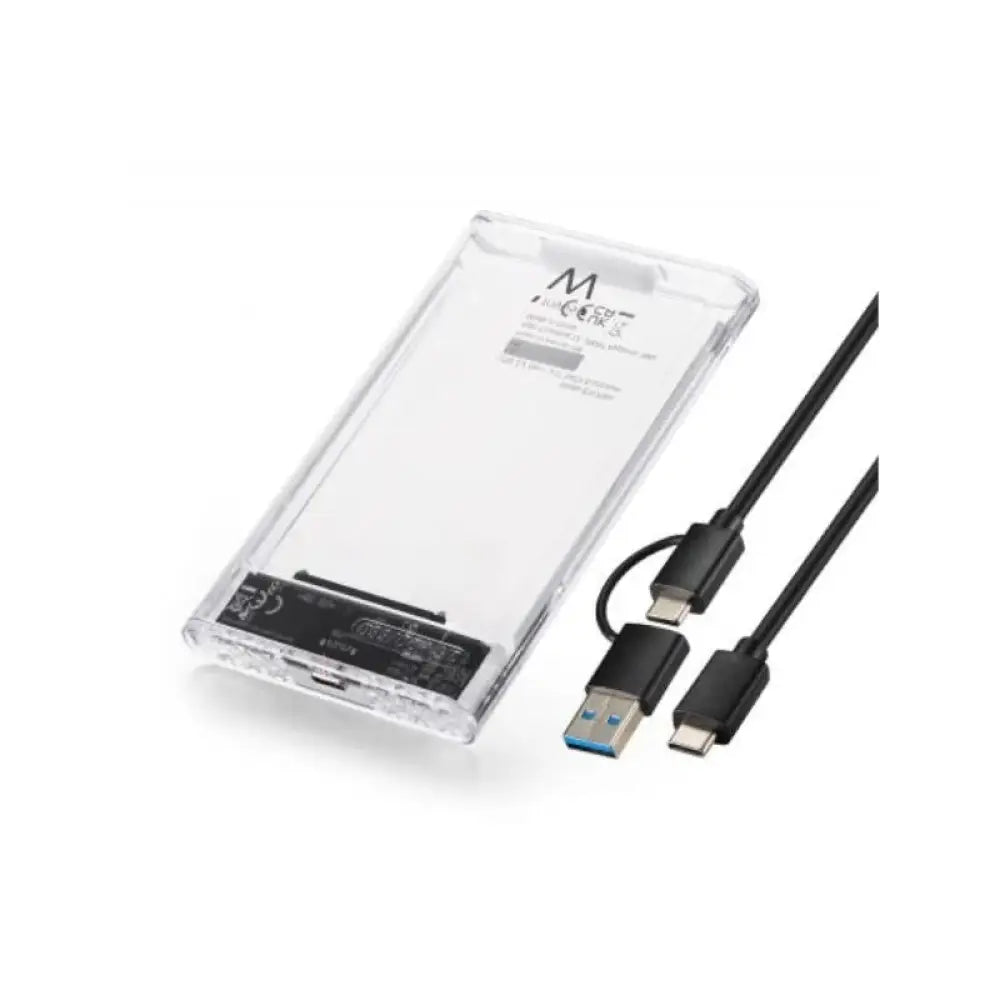 Carcasa externa EWENT para disco duro SATA 2.5" USB-C, compatible con USB 3.2 Gen 1 para almacenamiento externo.