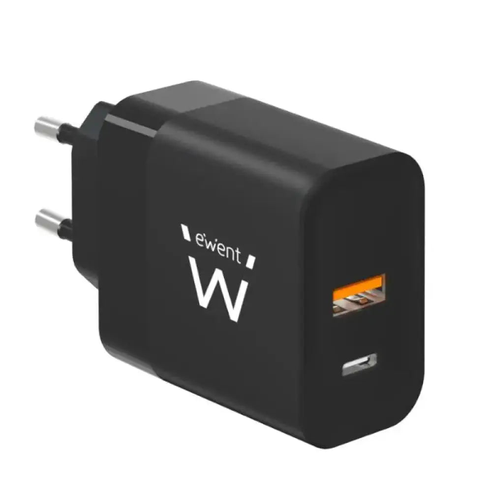 Ewent Cargador Rapido USB-A Y USB-C  GanFast 45W - detalle