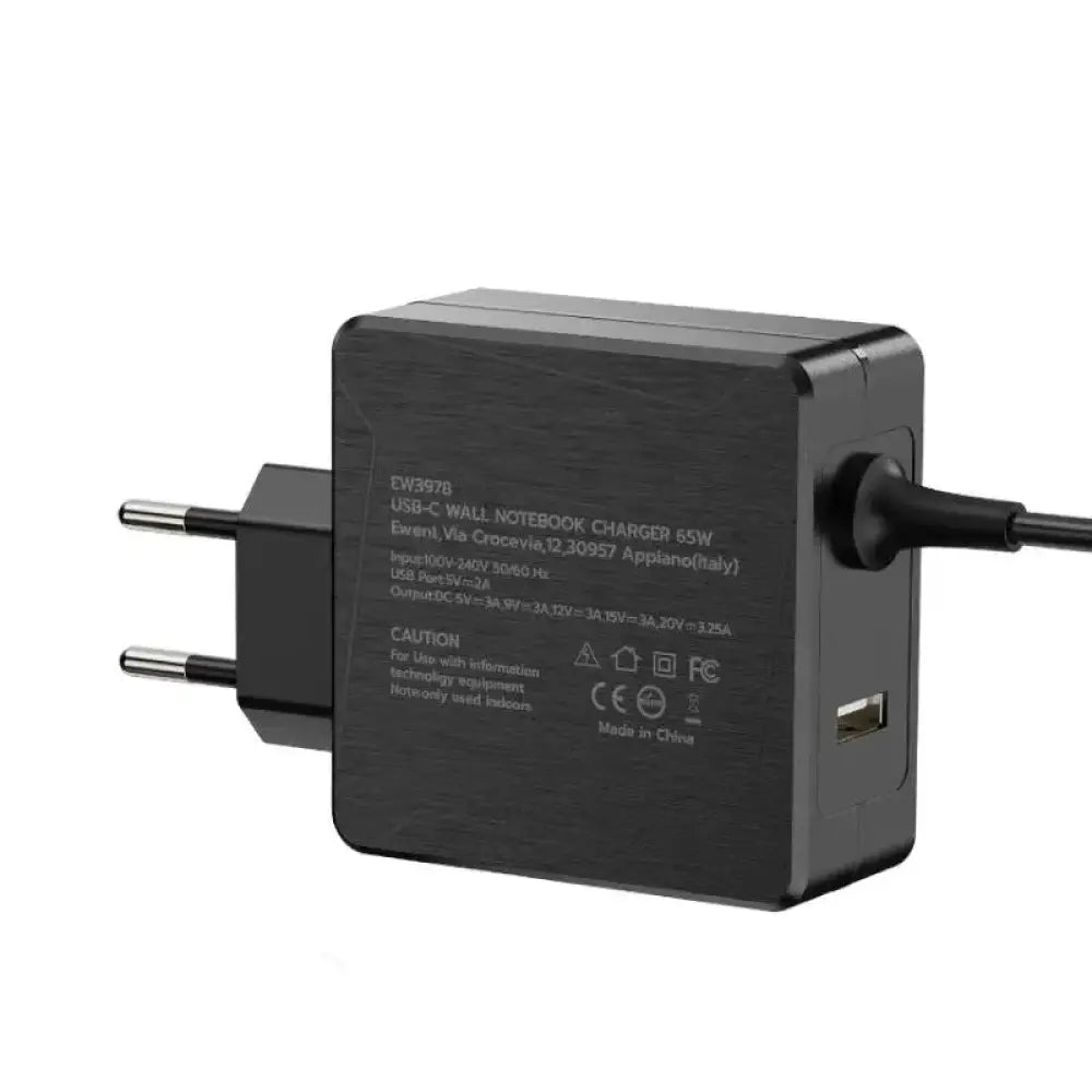 EWENT Cargador USB-C PD 45W +Puerto usb-A - detalle