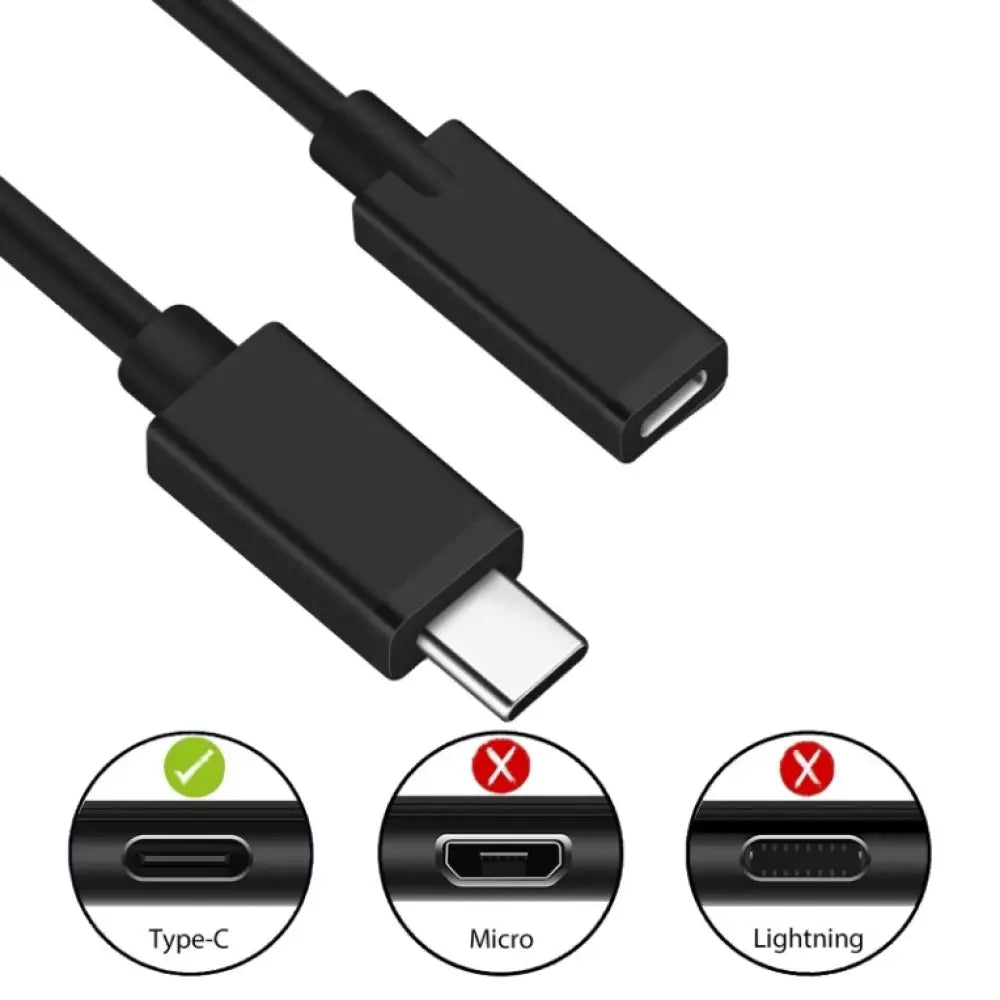 Ewent EC1037 cable USB USB 2.0 1.8 m USB C Negro - detalle