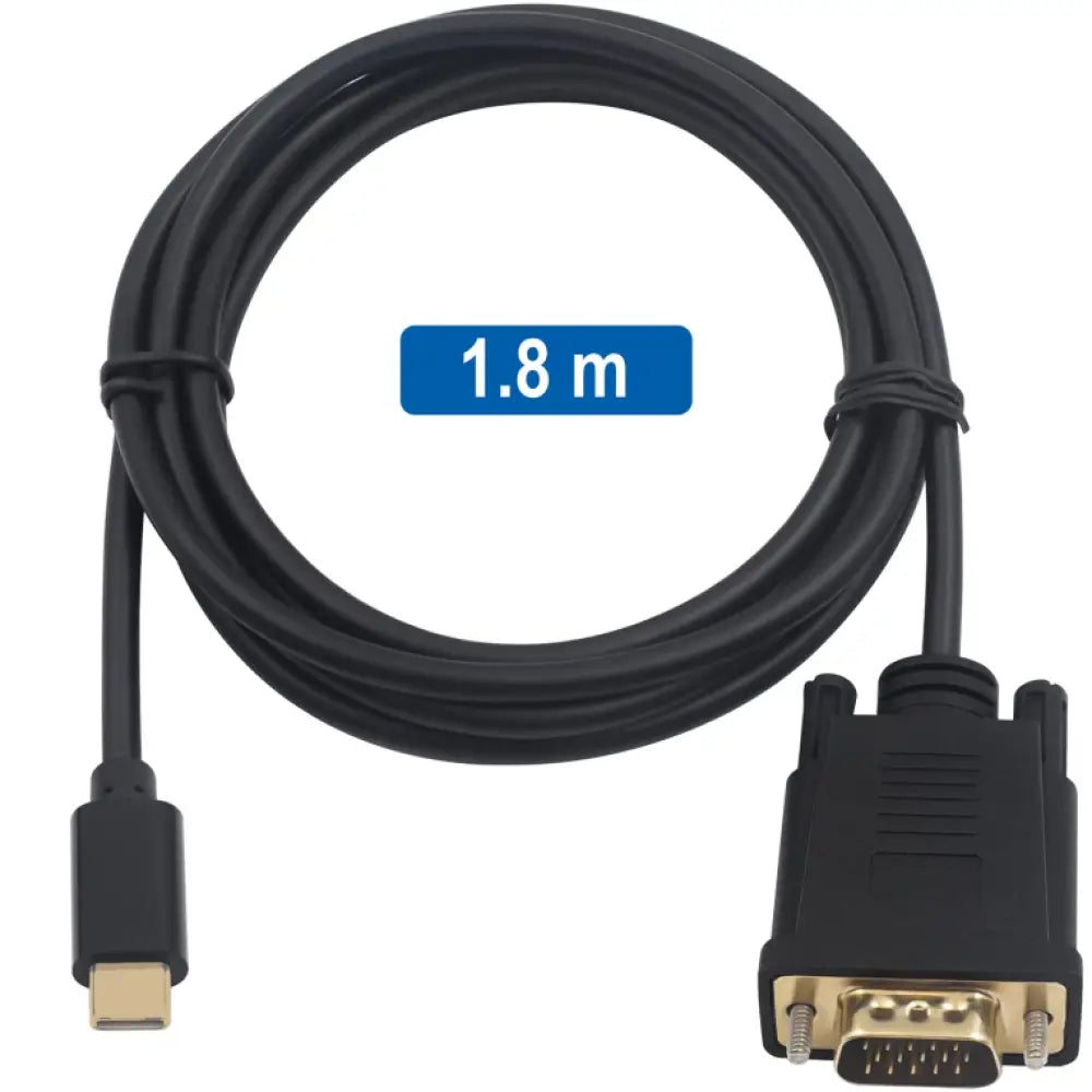 Ewent EC1052 adaptador de cable de vídeo 1.8 m USB Tipo C VGA (D-Sub) - detalle