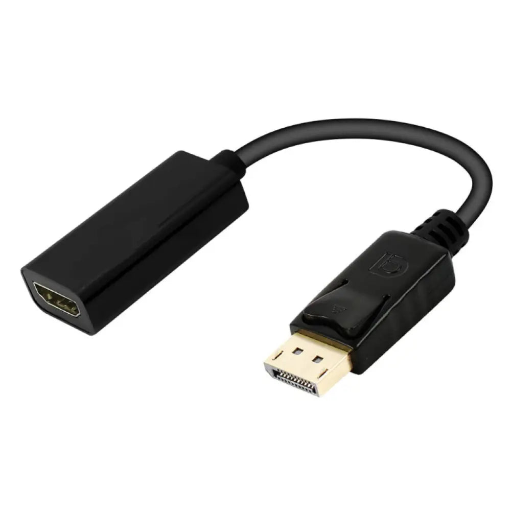 Adaptador de cable de vídeo Ewent EC1456 de DisplayPort a HDMI tipo A, negro, 0.15 m para conexiones de vídeo.