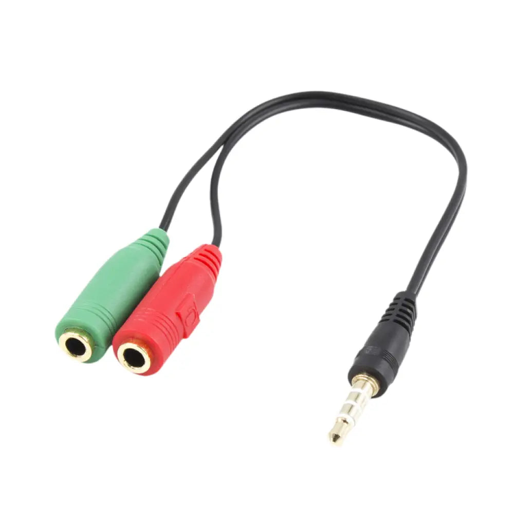 Ewent EC1640 cable de audio 0.15 m 3.5mm 2 x 3.5mm Negro. Verde. Rojo - detalle
