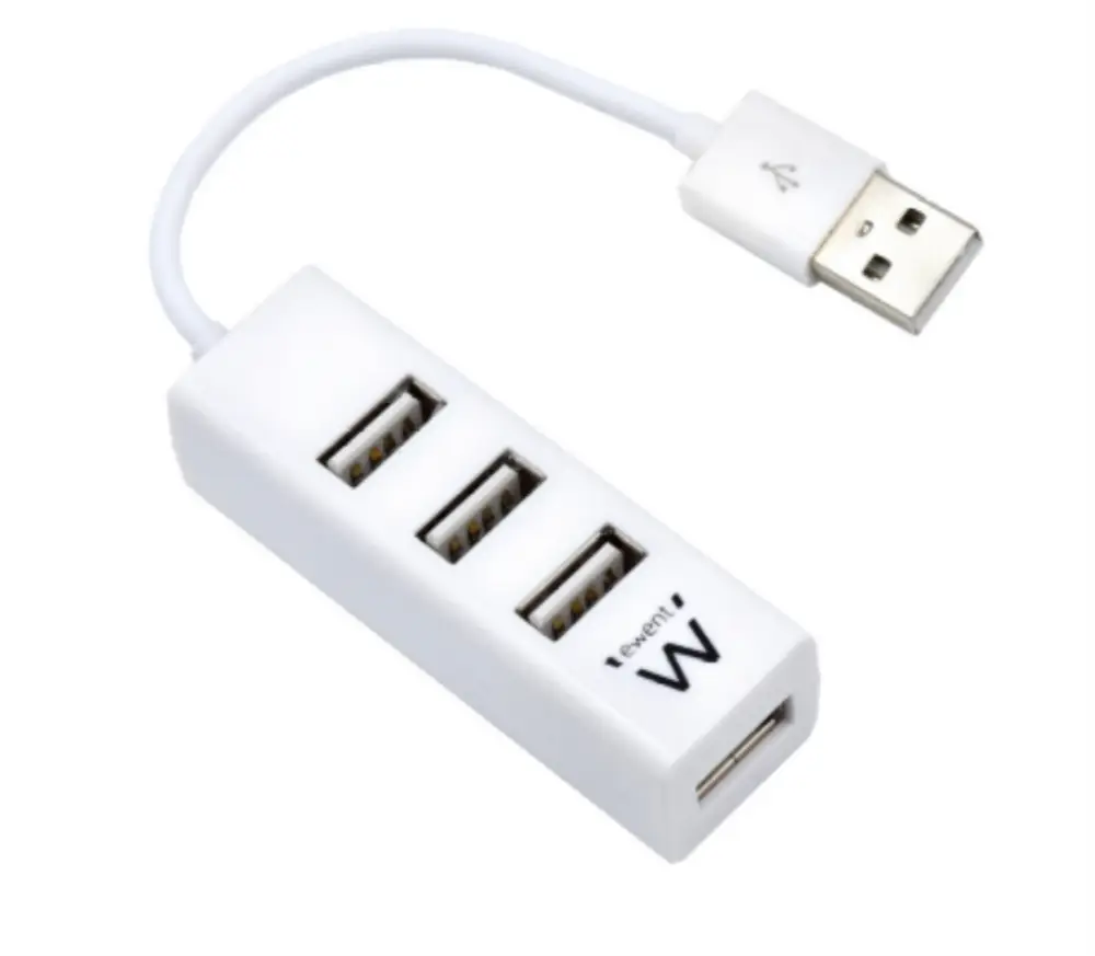 Ewent EW1122 hub de interfaz USB 2.0 Blanco - detalle