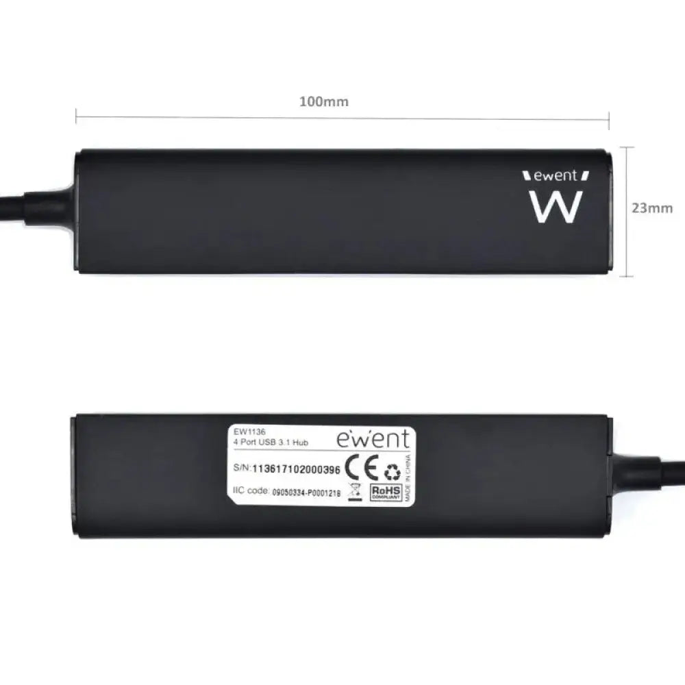 EWENT EW1136  Hub 4 Puertos USB 3.0 - detalle