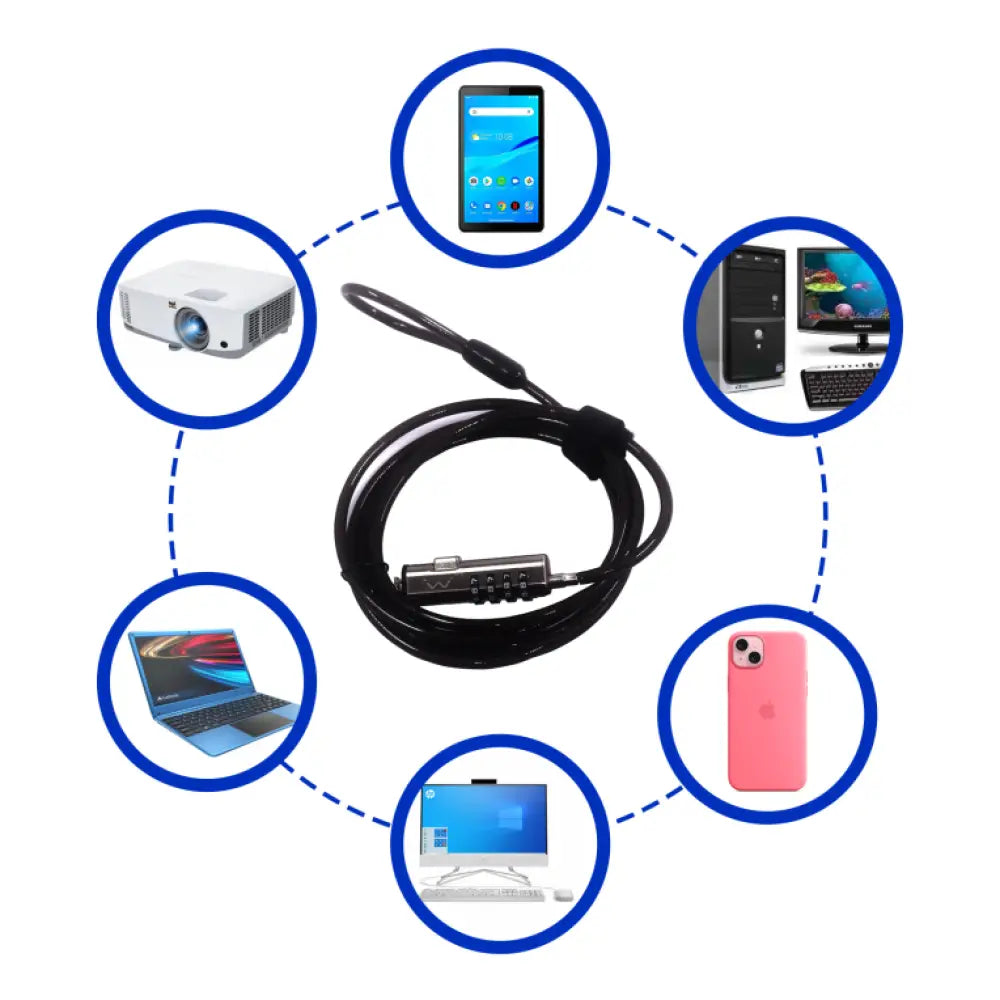 Ewent EW1238 cable antirrobo Negro 1.8 m - detalle