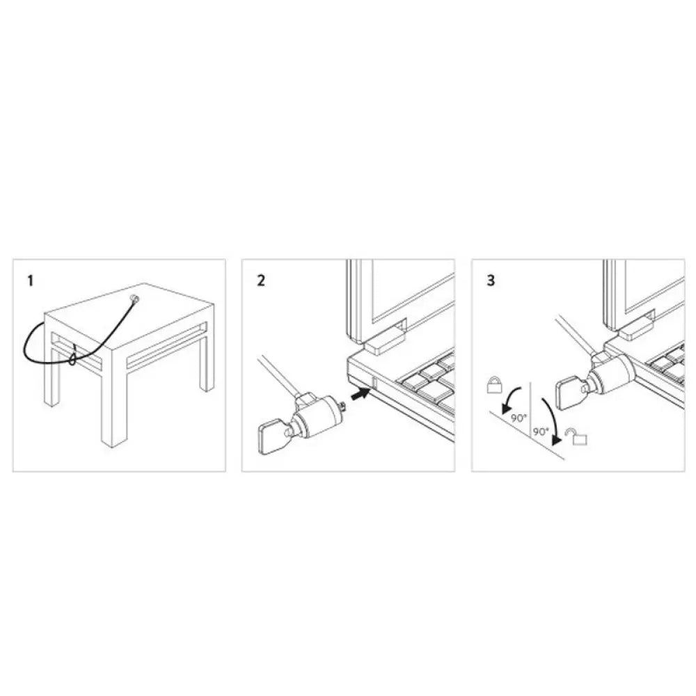 EWENT EW1242 Cable de Seguridad con llave - detalle